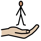 Hand med streckgubbe